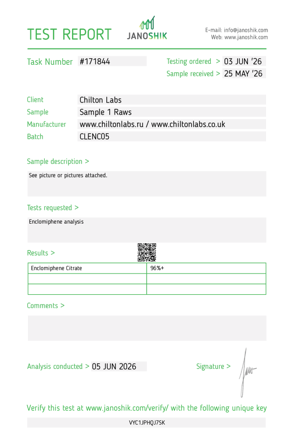 Enclomiphene Citrate 12.5mg (50 tablets)